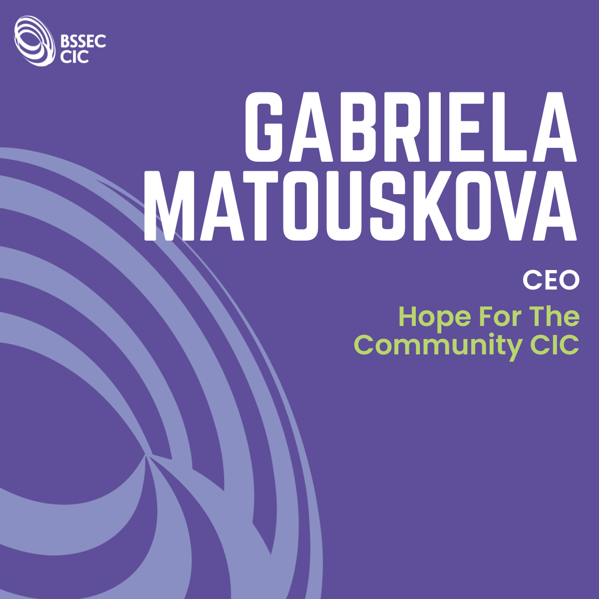 Gabriela Matouskova, Hope 4 The Community